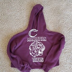 Cropped hoodie Maroon Garage